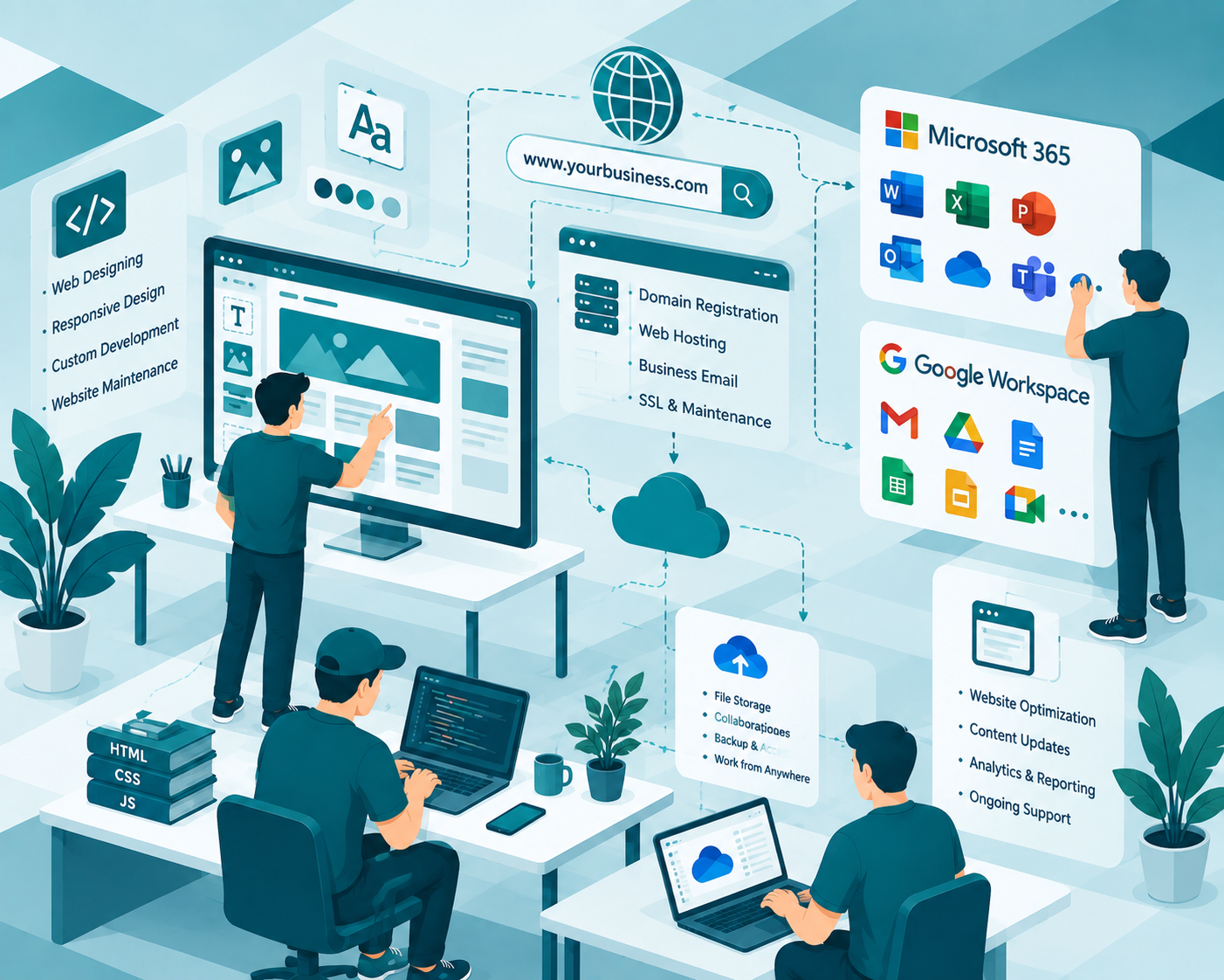 Professional web design and web management services